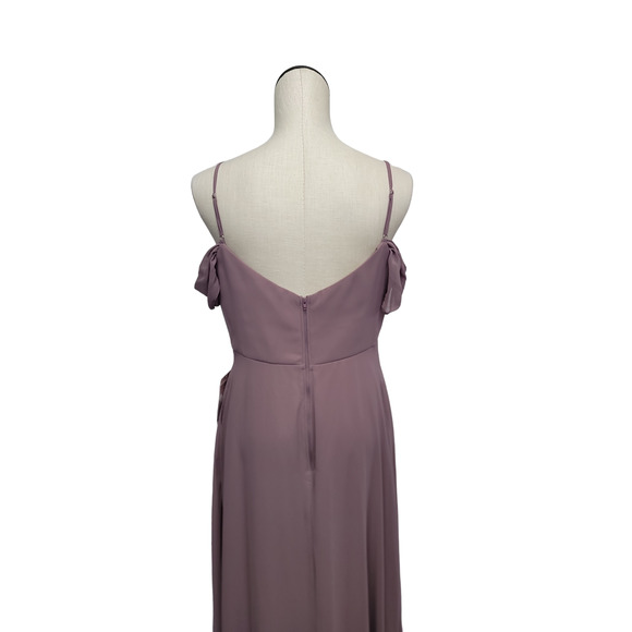 Elegant Mauve Off-Shoulder Maxi Dress - Picture 11 of 11
